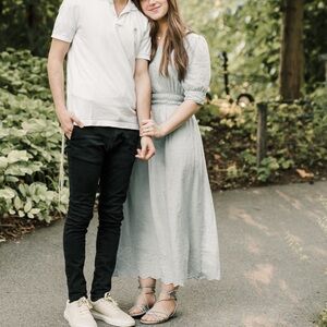 Bloomingdale's Soft Blue Maxi Dress